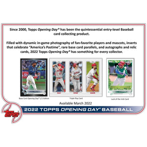 2022 TOPPS OPENING DAY MLB BASEBALL HOBBY BOXES - BRAND NEW!
