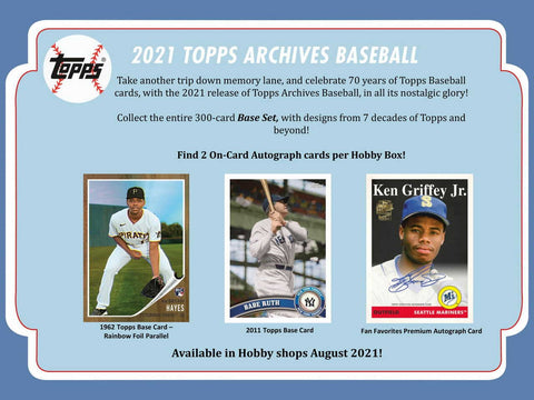 2021 TOPPS ARCHIVES BASEBALL HOBBY BOXES - NEW!