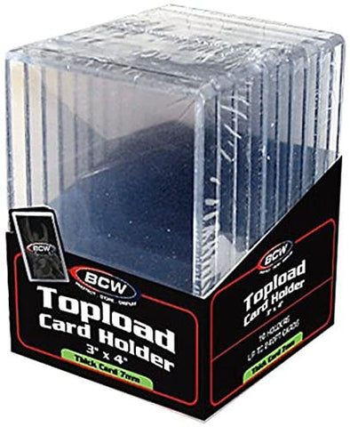 BCW TOPLOADER 3 X 4 240PT CARD HOLDERS 10 COUNT PACK