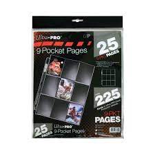 ULTRA PRO 9 POCKET SILVER SERIES PAGES 25 COUNT PACK
