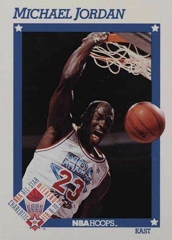 1991 NBA HOOPS BASKETBALL #253 CHICAGO BULLS - MICHAEL JORDAN CARD