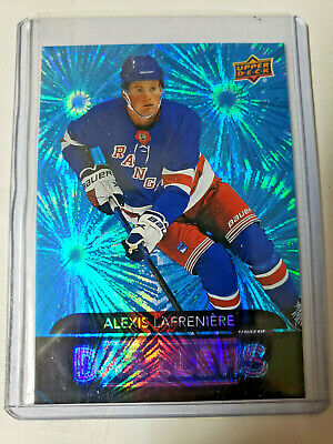 2020-21 UPPER DECK HOCKEY #DZ-81 NEW YORK RANGERS -ALEXIS LAFRENIERE BLUE DAZLLERS CARD