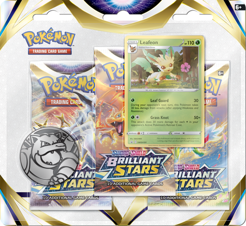 POKEMON SWORD & SHIELD BRILLIANT STARS 3 PACK BLISTER SEALED CASE OF 24 - BRAND NEW!