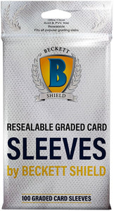 BECKETT SHIELD RESEALABLE GRADED CARD SLEEVES BAGS (100 CT)