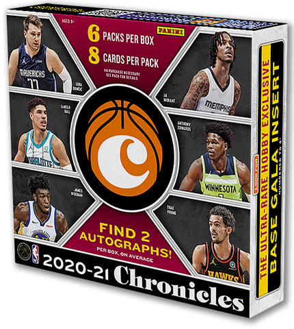 2020-21 PANINI CHRONICLES NBA BASKETBALL HOBBY BOXES - NEW!