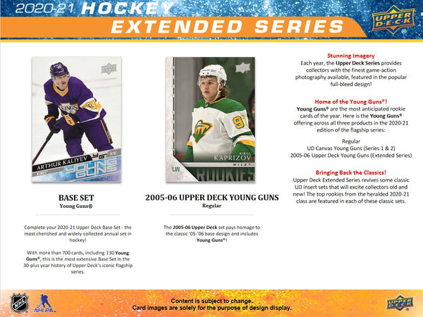 2020-21 UPPER DECK HOCKEY EXTENDED SERIES BLASTER BOXES