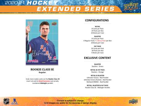 2020-21 UPPER DECK HOCKEY EXTENDED SERIES BLASTER BOXES