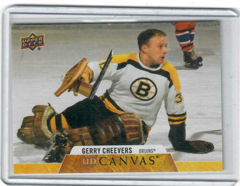 2020-21 UPPER DECK HOCKEY #C242 BOSTON BRUINS - GERRY CHEEVERS RETIRED STARS CANVAS CARD