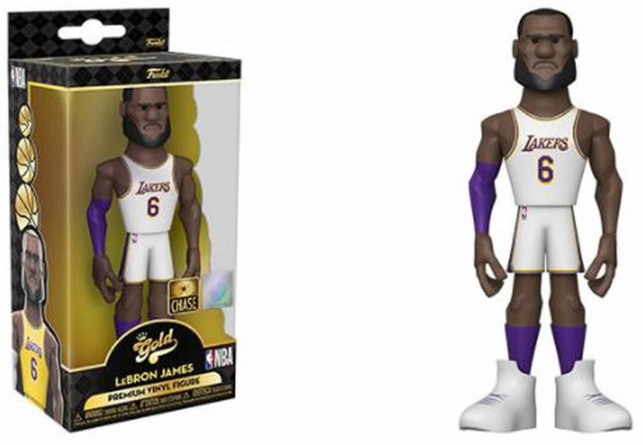 FUNKO GOLD NBA 5" LEBRON JAMES CHASE PARALLEL PREMIUM VINYL FIGURE - BRAND NEW!