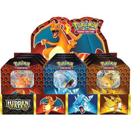 POKEMON HIDDEN FATES TINS GX-2019