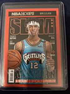 2020-2021 PANINI HOOPS NBA BASKETBALL #18 MEMPHIS GRIZZLIES - JA MORANT SLAM MAGAZINE CARD