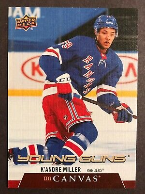 2020-21 UPPER DECK HOCKEY #C235 NEW YORK RANGERS - K'ANDRE MILLER YOUNG GUNS CANVAS ROOKIE CARD