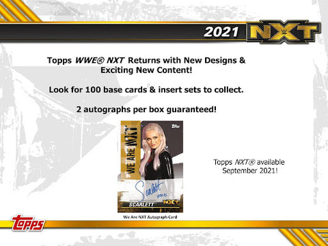2021 TOPPS NXT WRESTLING HOBBY BOXES