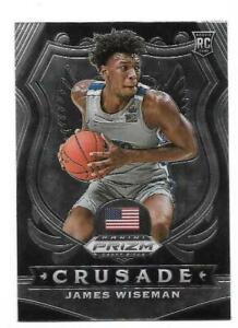 2020 PANINI PRIZM DRAFT PICKS BASKETBALL #82 GOLDEN STATE WARRIORS -JAMES WISEMAN CRUSADE ROOKIE CARD