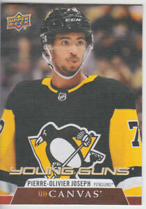 2020-21 UPPER DECK HOCKEY #C101 PITTSBURGH PENGUINS - PIERRE-OLIVIER JOSEPH YOUNG GUNS CANVAS ROOKIE CARD
