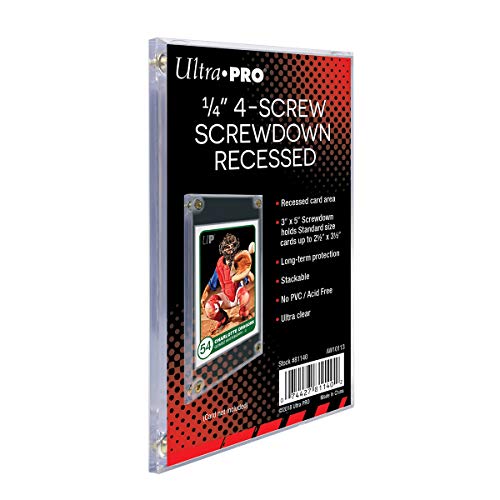 ULTRA PRO RECESSED 1/4" 4-SCREW SCREWDOWN STANDARD CARD HOLDERS