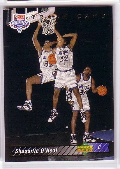 1992-93 UPPER DECK BASKETBALL #1 ORLANDO MAGIC - SHAQUILLE O'NEAL #1 DRAFT PICK ROOKIE CARD RAW