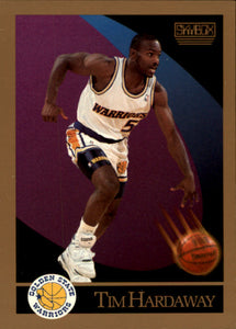 1990-91 SKYBOX BASKETBALL #95 GOLDEN STATE WARRIORS - TIM HARDAWAY ROOKIE CARD RAW