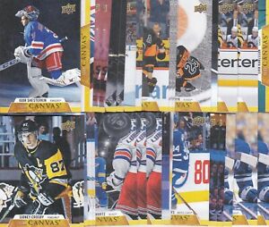 2020-21 UPPER DECK SERIES 1 HOCKEY CANVAS SET FINISHERS  - YOU PICK ($2.99 - $8.99)