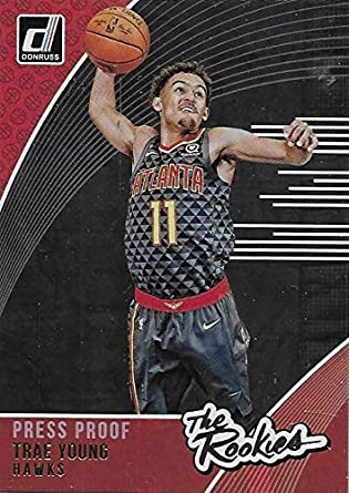 2018-19 PANINI DONRUSS BASKETBALL #5 ATLANTA HAWKS - TRAE YOUNG "THE ROOKIES" ROOKIE CARD RAW