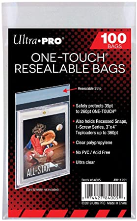 ULTRA PRO RESEALABLE ONE TOUCH SLEEVES BAGS (100 CT)