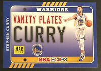 2021 PANINI HOOPS BASKETBALL #16 GOLDEN STATE WARRIORS - STEPHEN CURRY VANITY PLATES CARD