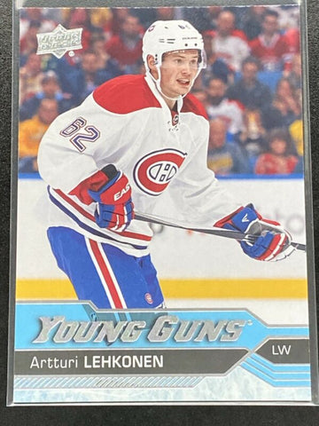 2016-17 UPPER DECK HOCKEY #232 MONTREAL CANADIENS - ARTTURI LEHKONEN YOUNG GUNS ROOKIE CARD