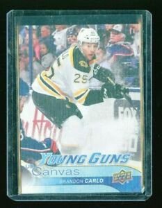 2016-17 UPPER DECK HOCKEY #C97 BOSTON BRUINS - BRANDON CARLO YOUNG GUNS CANVAS ROOKIE CARD