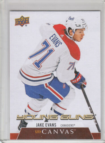 2020-21 UPPER DECK HOCKEY #C224 MONTREAL CANADIENS - JAKE EVANS YOUNG GUNS CANVAS ROOKIE CARD