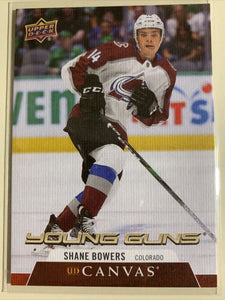 2020-21 UPPER DECK HOCKEY #C231 COLORADO AVALANCHE - SHANE BOWERS YOUNG GUNS CANVAS ROOKIE CARD
