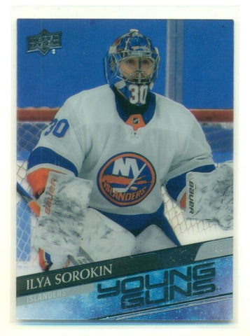 2020-21 UPPER DECK HOCKEY #461 NEW YORK ISLANDERS - ILYA SOROKIN YOUNG GUNS ROOKIE CARD