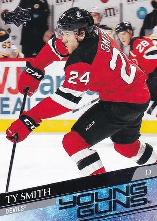 2020-21 UPPER DECK HOCKEY #456 NEW JERSEY DEVILS - TY SMITH YOUNG GUNS ROOKIE CARD