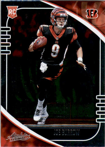 2020-21 PANINI ABSOLUTE FOOTBALL #158 CINCINNATI BENGALS - JOE BURROW BASE ROOKIE CARD RAW