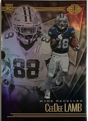 2020-21 PANINI ILLUSIONS FOOTBALL #18 DALLAS COWBOYS - CEE DEE LAMB ROOKIE CARD RAW