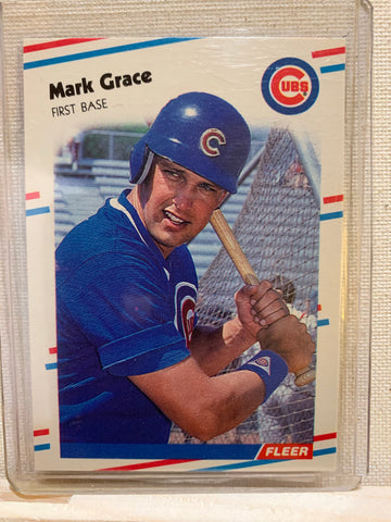 1988-89 FLEER BASEBALL UPDATE #U-77 - MARK GRACE ROOKIE CARD RAW