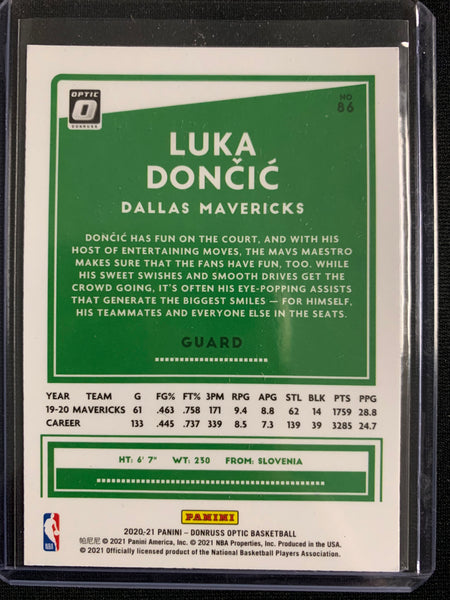 2020-2021 PANINI DONRUSS OPTIC NBA BASKETBALL DALLAS MAVERICKS - LUKA DONCIC -  3 CARD LOT
