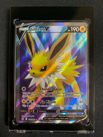 POKEMON SW&SH EVOLVING SKIES JOLTEON V FULL ART RARE 177/203 - PACK FRESH!