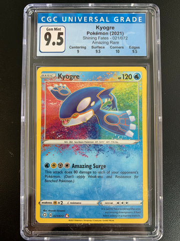 POKEMON SHINING FATES (2021) - KYOGRE AMAZING RARE GRADED CGC 9.5 GEM MINT