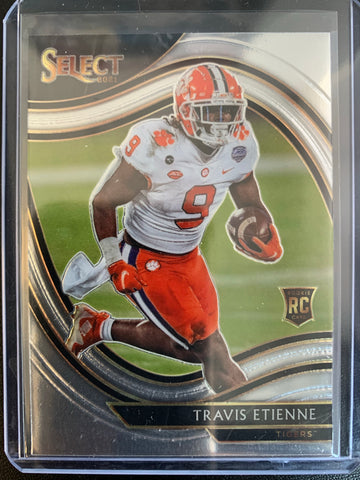 2021 PANINI CHRONICLES DRAFT PICKS FOOTBALL #268 JACKSONVILLE JAGUARS - TRAVIS ETIENNE SELECT ROOKIE CARD