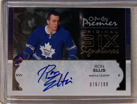 2007-08 O-PEE-CHEE PREMIER HOCKEY #06-RE TORONTO MAPLE LEAFS - RON ELLIS ORIGINAL SIX AUTO CARD RAW
