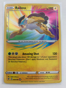POKEMON VIVID VOLTAGE AMAZING RARE HOLO RAIKOU - 050/185