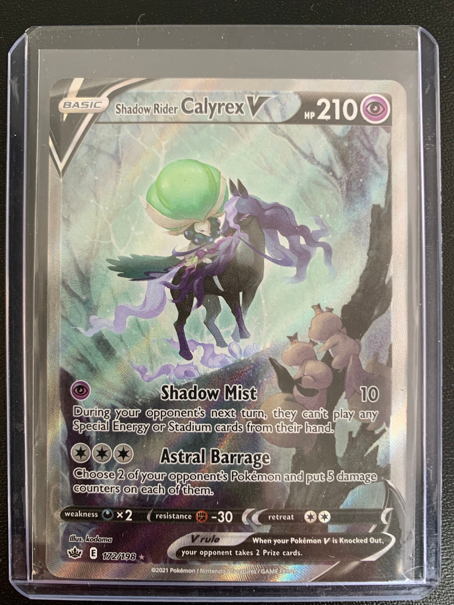 2021 POKEMON SWORD & SHIELD CHILLING REIGN - SHADOW RIDER CALYREX V AL Mint Sports Cards & Collectibles 2021 POKEMON SWORD & SHIELD CHILLING REIGN - SHADOW RIDER CALYREX V AL Mint Sports Cards & Collectibles