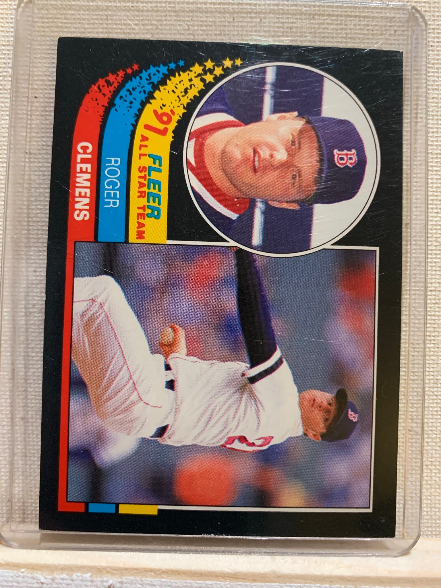 1991-92 FLEER BASEBALL #10 - ROGER CLEMENS ALL STAR INSERT CARD RAW