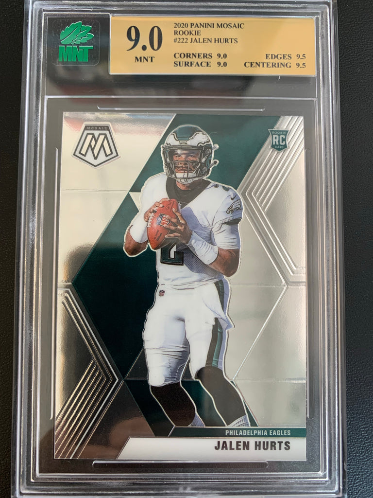 jalen hurts graded rookie card 2020 PANINI MOSAIC FOOTBALL #222 PHILADELPHIA EAGLES -JALEN HURTS MOSA – Mint Sports Cards & Collectibles