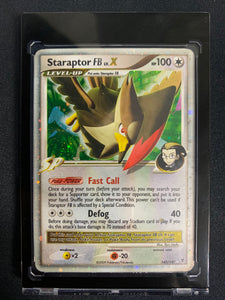 2009 POKEMON SUPREMEM VICTORS ULTRA RARE HOLO STARAPTOR FB LV.X #147/147 - NEAR MINT!