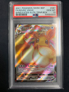 2021 POKEMON SWSH SHINING FATES EEVEE PROMO SWSH087 GRADED PSA 10 GEM MINT