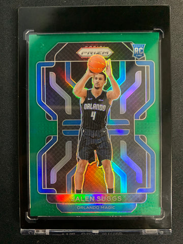2021-22 PANINI PRIZM BASKETBALL #314 ORLANDO MAGIC - JALEN SUGGS GREEN PRIZM ROOKIE CARD