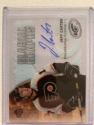 2005-06 UPPER DECK ICE HOCKEY #GG-JC PHILADELPHIA FLYERS - JEFF CARTER GLACIAL GRAPHS AUTO CARD RAW