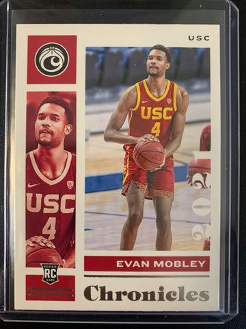 2021 PANINI CHRONICLES DRAFT PICKS BASKETBALL #2 CLEVELAND CAVALIERS - EVAN MOBLEY CHRONICLES ROOKIE CARD