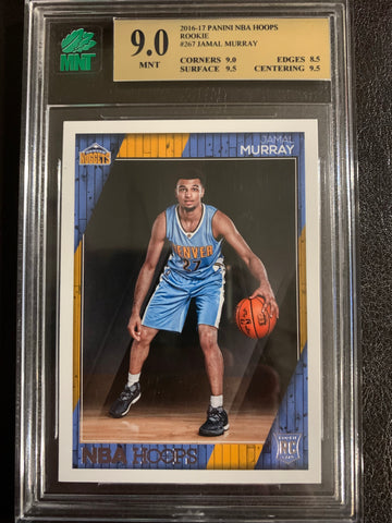 2016-17 PANINI HOOPS BASKETBALL #267 DENVER NUGGETS - JAMAL MURRAY ROOKIE CARD GRADED MNT 9.0 MINT